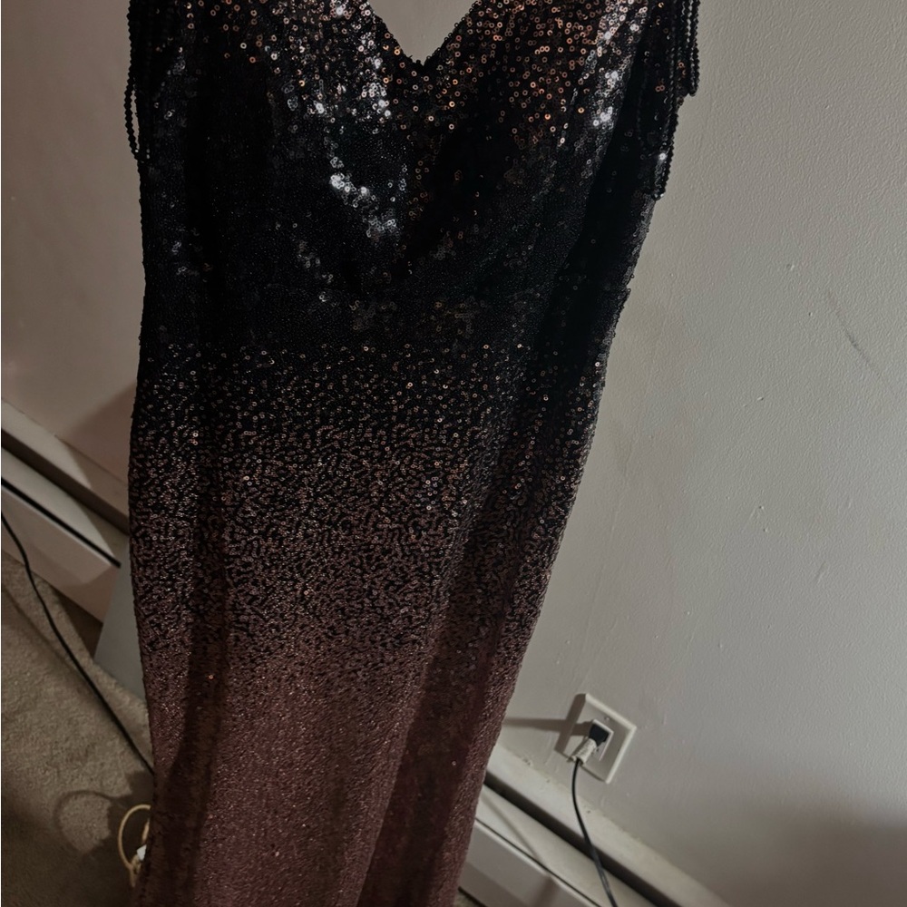 Elegant Black and rose gold Sequin Dress